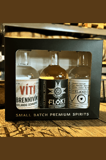 Flóki Single Malt Viskí, Vor Gin & Víti Brennivín / 3 x 50 ml - Sante.is