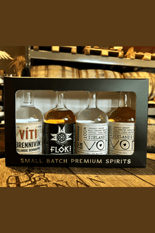 Flóki Young Malt, Vor Gin, Vor Barrel Aged & Víti Brennivín / 4 x 50ml - Sante.is
